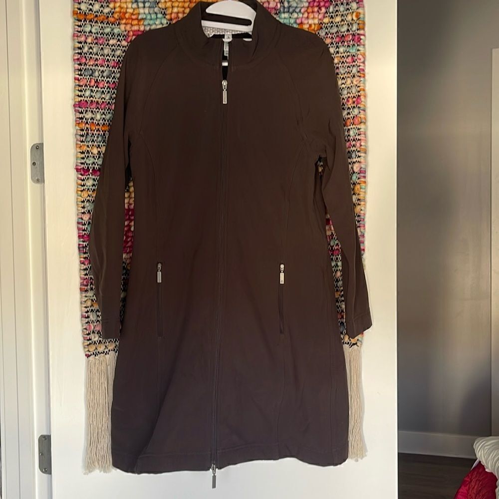 Great Spring coat in chocolate by Jockey.